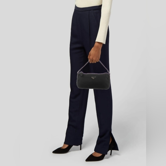 PRADA Tessuto Pochette Accessory Shoulder Bag Black - Picture 5 of 15